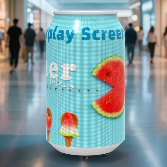 Innovative LED Advertising Display with Creative Design Enhancements 