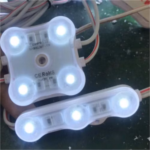 Low Voltage DC12V 1.5W Injection Sign 3 Meter 71*18mm*10mm 5years Warranty 3 LEDs IP68 Waterproof SMD 2835 LED Module with Lens Outdoor Indoor Advertising