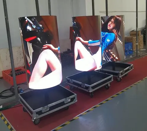 Indoor Flexible LED Display Shaped Video Wall Soft Advertising Screen Promotion Billboard Full Color LED Display Board (Module P1.25, P1.5, P1.875, P2, P3, P4) 