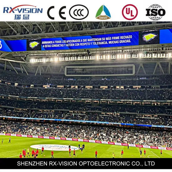 P8.33 P10 Sports Stadium LED Screen for Basketball Football Soccer Cricket Perimeter Advertising Display Banner Billboard 