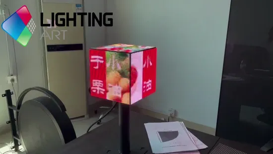Indoor Outdoor Cube LED Screen Panel Cabinet Video Wall Logo Custom Creative LED Cube Screen Display 